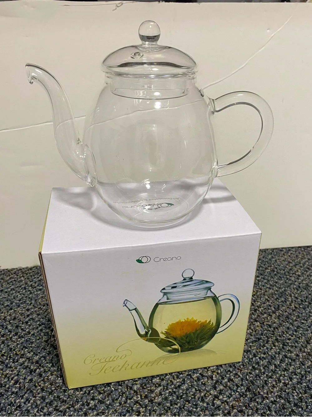 Creano Glass Teapot with Lid - NEW.